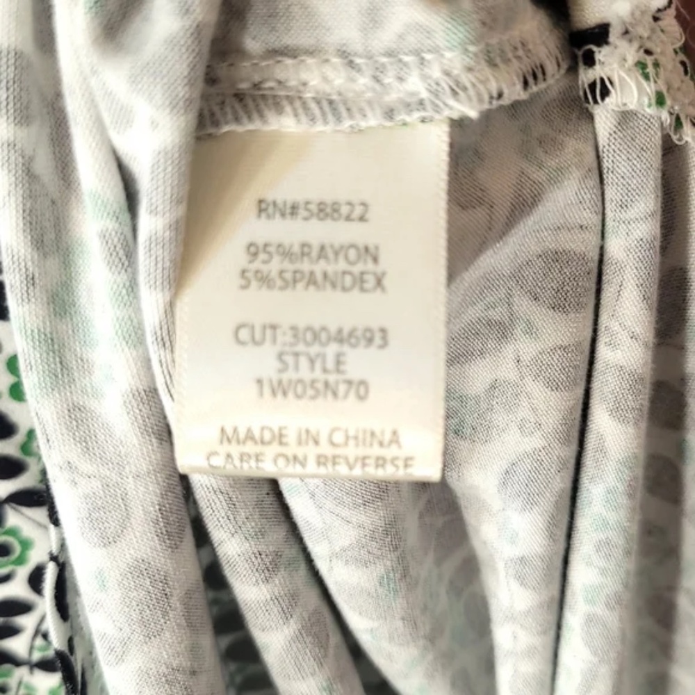 Max Studio Botanical Pattern Flutter Sleeve Top N… - image 6